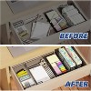 Simple Trending Coffee Pod Holder Desk Drawer Organizer Tray with 2 separate storage,Drawer Desktop Accessories for Office Supplies, Makeup, Black - 4 of 4