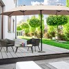 Tangkula 15'Patio Umbrella Double-Sided Outdoor Shade Offset Beige - 2 of 4