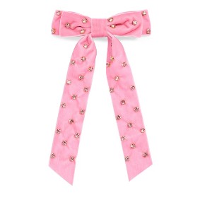 Shiraleah Velvet And Rhinestones Bow Clip - 1 of 4