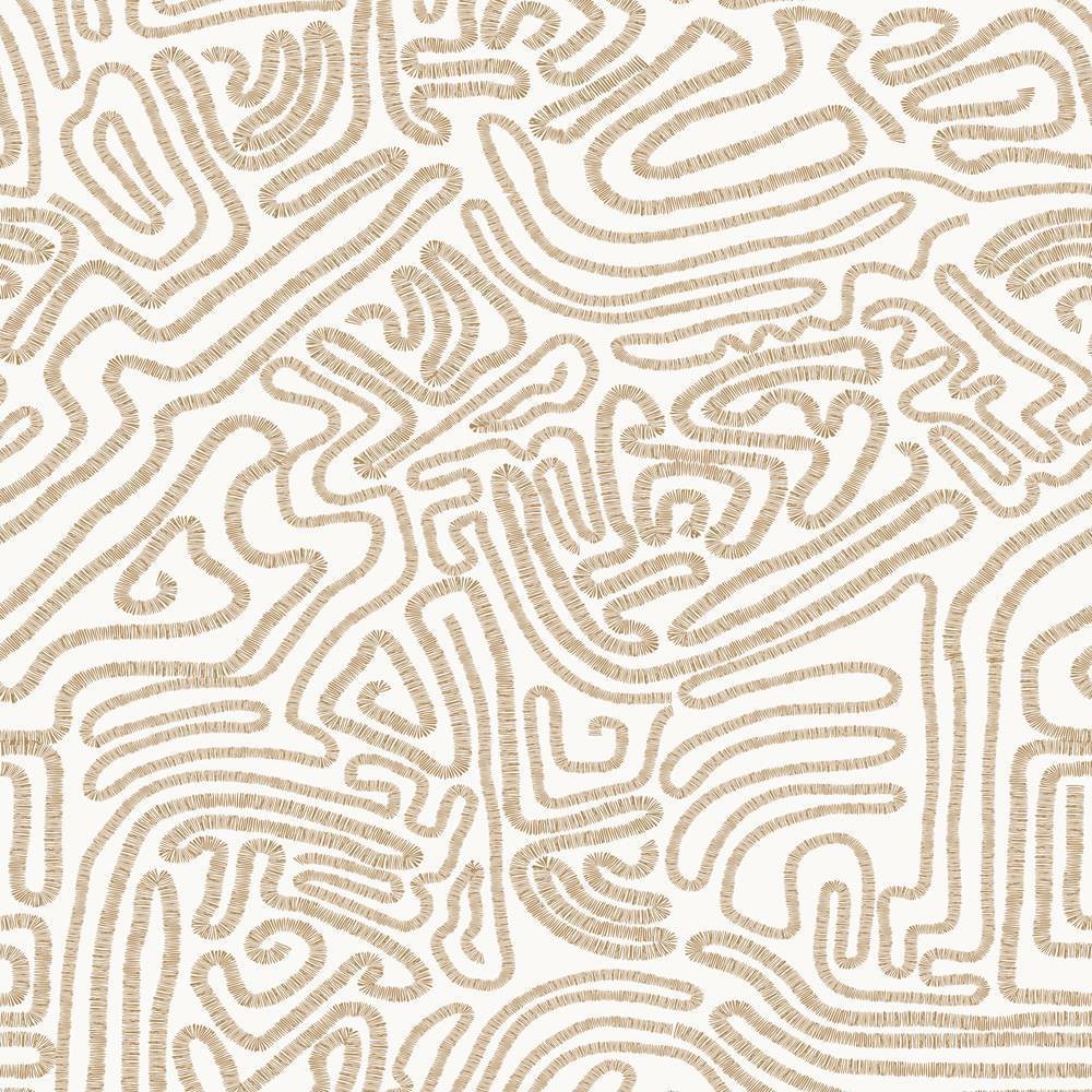 Tempaper & Co. 28 sq ft Sketch Peel and Stick Wallpaper Taupe