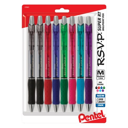 Pentel R.S.V.P. Ballpoint Pens, Medium Point, Assorted Color Ink
