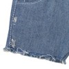 Sophia’s Light Denim Frayed Hem Shorts for 18” Dolls, Indigo Blue - 3 of 3