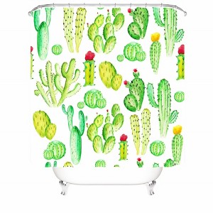 Cactus Shower Curtains for Bathroom Waterproof Fabric Bath Curtain Durable Soft Stylish Bathroom Decor 72x72 Inch - 1 of 1