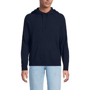 Lands' End Men's Long Sleeve Washable Merino Pullover Hoodie - 1 of 3