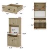 Famapy Tall Kitchen Pantry Cabinet Microwave Shelf and Storage Drawers Coffee Bar Cabinet Buffet Hutch Cabinet Sideboard - 4 of 4