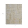 Yellow and Ivory Abstract Hand Woven Area Rug - 3 of 4