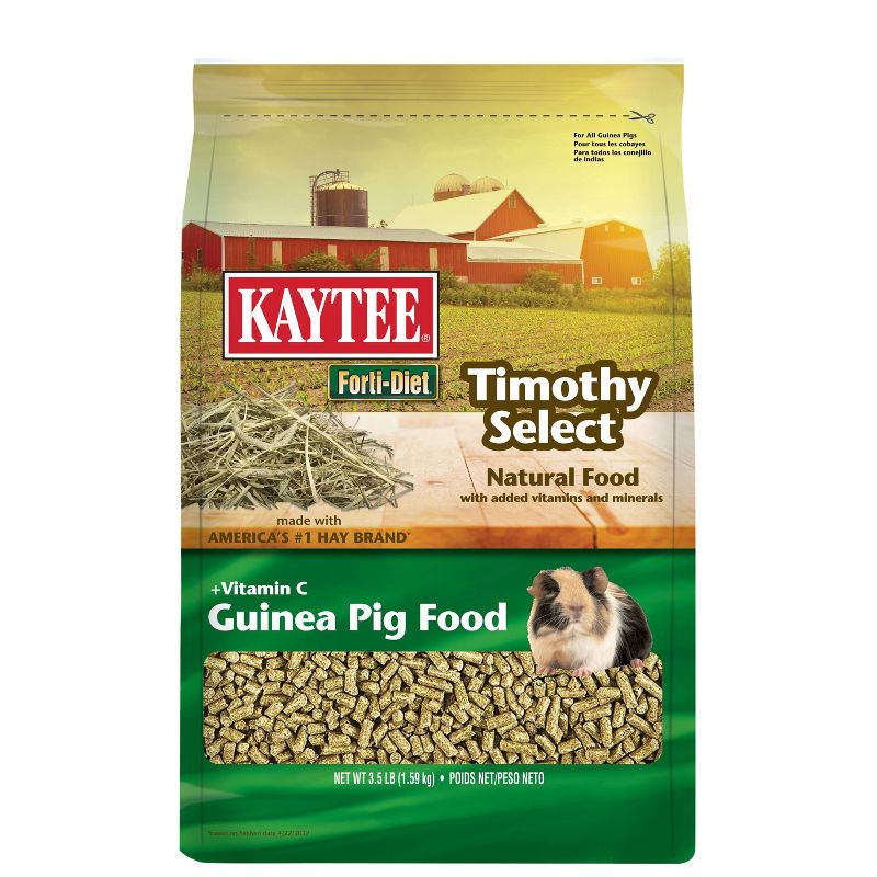 Kaytee Forti-Diet Timothy Select Guinea Pig Food - 3.5lbs, 1 of 5
