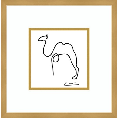 16" x 16" Camel by Pablo Picasso Framed Wall Art Print - Amanti Art