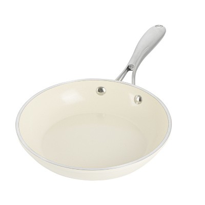 Cream 12-Piece Nonstick Aluminum and Stainless Steel Cookware Set