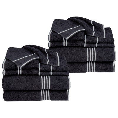 Lavish Home 24-piece Cotton Towel Set, Navy : Target