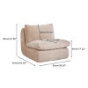 Ergonomic Corduroy Bean Bag Chair for Adults, Oversized Memory Foam Floor Sofa for Living Room, Bedroom or Game Room-The Pop Home - 4 of 4