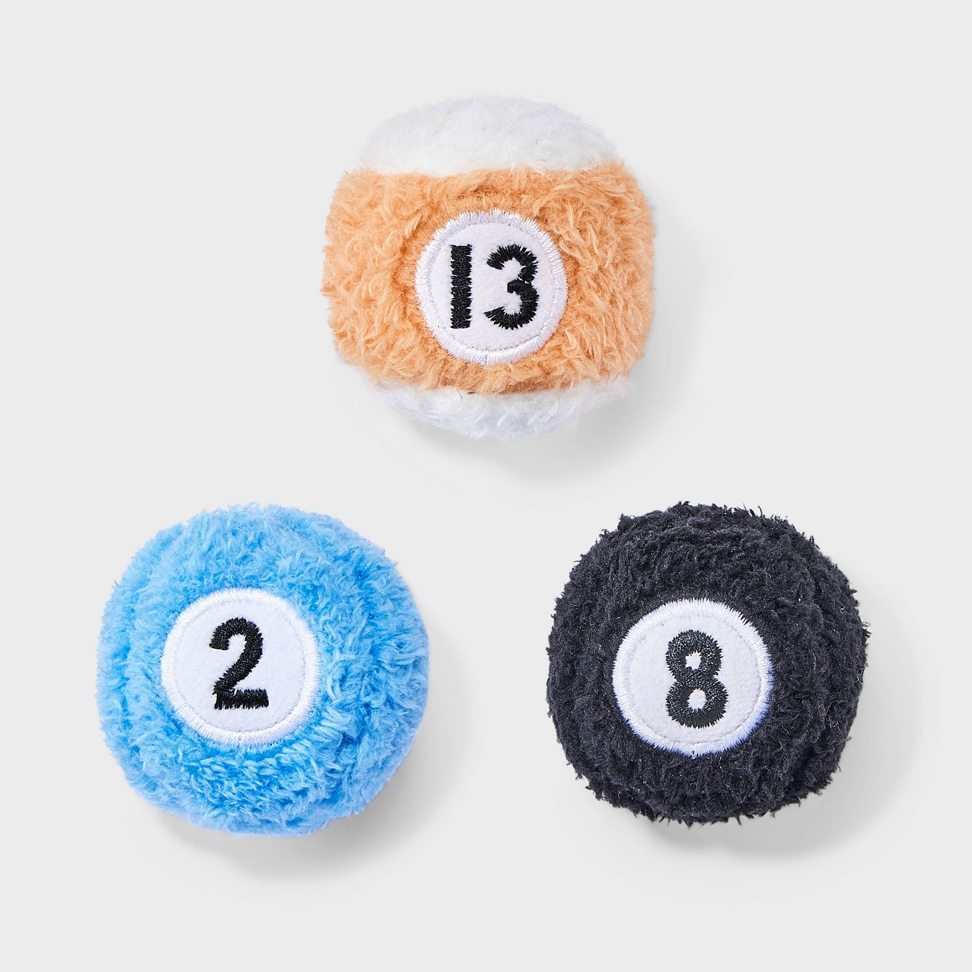 Novelty Fun 8 Ball Cat Toy - Boots & Barkley™ 3ct: Chase Activity, Pet Ball, 0.02 lbs