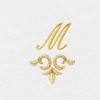 Linum Home Textiles 100% Turkish Cotton MONICA Gold Thread 2PC Embellished Washcloth Set - 3 of 3