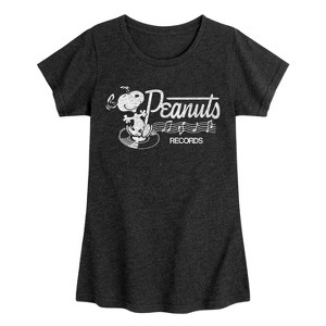 Girls' - Peanuts - Dancing Snoopy Fitted Short Sleeve Graphic T-Shirt - 1 of 4