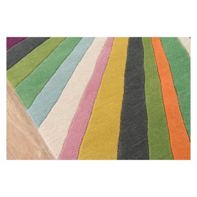 Delhi Multicolor Hand Tufted Wool 5' x 8' Area Rug