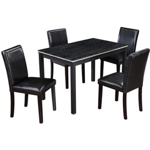 VYNXARIA Wooden Dining Rectangular Table with Bench,Kitchen Table with Bench for Small Space,6 Person Dining Table - 1 of 4