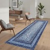 Braided Print Non-Slip Area Rug, Machine Washable Low Pile Polyester Carpet for Living Room Bedroom - 3 of 4