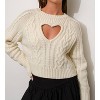 Women's Heart Cut Out Sweater Teen - Pretty Garbage - 4 of 4