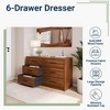 QingMoon 6-Drawer Dresser with Spacious Storage, Sturdy Wood Frame and Handle, Home Organization Storage for Living Room or Hallway - 4 of 4