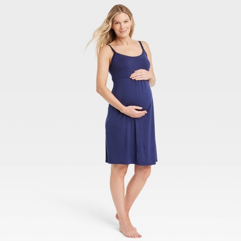 Drop Cup Nursing Maternity Chemise - Isabel Maternity by Ingrid & Isabel™  Navy XXL