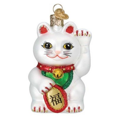 Old World Christmas 3.5 Inch Lucky Cat Popular Folklore Japanese Chinese Tree Ornaments
