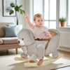 Mshliw Rocking Horse Ride-On Toy for Toddlers, Plush Animal Rocker with Sound, Wooden Base, Seat Belt, Gift for Kids 18–36 Months, Halloween gift - 2 of 4