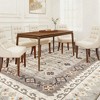 HOMCOM Machine Washable Area Rug 4x6, Non-Slip Boho Flannel Print Floor Cover Foldable Carpet for Living Room, Bedroom, Dining Room, Brown - 4 of 4