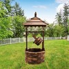 Tangkula Rustic Wishing Well Fountain Outdoor Patio Wooden Water Fountain w/ Electric Pump - 2 of 4