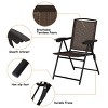 Costway 4PCS Folding Sling Chairs Steel Armrest Patio Garden Camping W/Adjustable Back - 3 of 4
