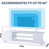 TV Stand with LED Lights, Entertainment Center with 2 Open & Side Compartments, Wide Desktop, Open Shelf, TV Console - 2 of 4