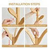 Bekrvio Freestanding Coat Rack With 8 Leaf Hooks, 3-Size Height Adjustable Clothes Hanger for Jacket/Hat - Entryway,Corner, Bedroom - 3 of 4