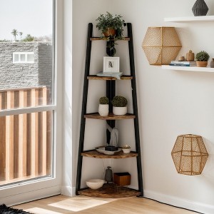 Hommoo 5-Tier Corner Shelf, 70" Tall Corner Ladder Shelf Small Bookshelf - 1 of 4