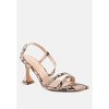 Cherry Tart Snake Print Spool Heel Sandals Women - 2 of 4