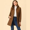 INSPIRE CHIC Women's Winter Stand Collar Single Breasted Mid-thigh Long Overcoat - 2 of 4