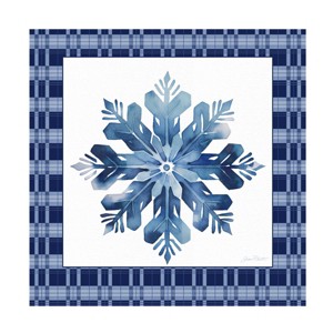 Trademark Fine Art - Jean Plout Blue Snowflake Christmas B Canvas Art - 1 of 4