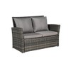 7-Piece Outdoor 9-Seater Cnversation Sofa Set with 2 Ottoman and Coffee Table - 2 of 4