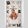 NoJo I Love Your Little Face Bears 100% Cotton Photo Op Nursery Fitted Crib Sheet - White - 4 of 4