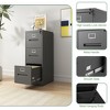 KWPZQEB File Cabinet, Locking Filing Cabinet, Metal Vertical Filing Cabinets for Home Office Organizer Letters/Legal/A4, Space-Saving Design - 4 of 4