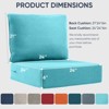 Gymojoy Outdoor Deep Seat Cushion Set 24 x 24 x 6 Inch - 2 Pair - 2 of 4