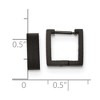 Chisel Stainless Steel Brushed Black IP-plated 4mm Square Hoop Earrings - 4 of 4