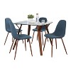 LumiSource 5pc Folia Pebble Dining Set Walnut - image 2 of 4