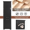LOVMOR Tall Bathroom Storage Cabinet, Freestanding Storage Cabinet with Two Different Size Drawers and Adjustable Shelf, MDF Board with Painted Finish - 4 of 4