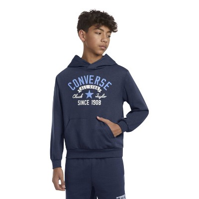 Converse® Boys' French Terry Pullover Sweatshirt - Navy Blue