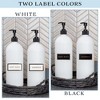 Cornucopia Brands White Shower Pump Bottles, 3pc Set; Plastic Pump Dispensers for Shampoo, Conditioner, and Body Wash - 4 of 4