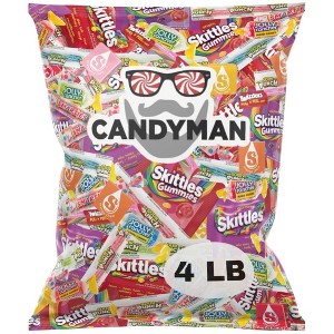 CANDYMAN Assorted Candy Variety Pack 4lbs of Bulk Individually Wrapped Pinata Stuffers - 1 of 4