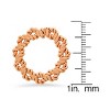 Steeltime Ladies 18k rose gold plated stainless steel braided wreath stud earrings - 3 of 4