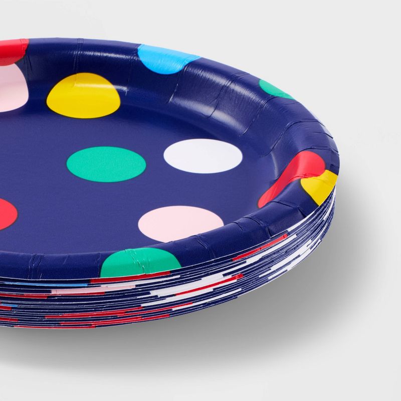 20ct Confetti Dots Snack Plates - Spritz&#8482;, 3 of 4