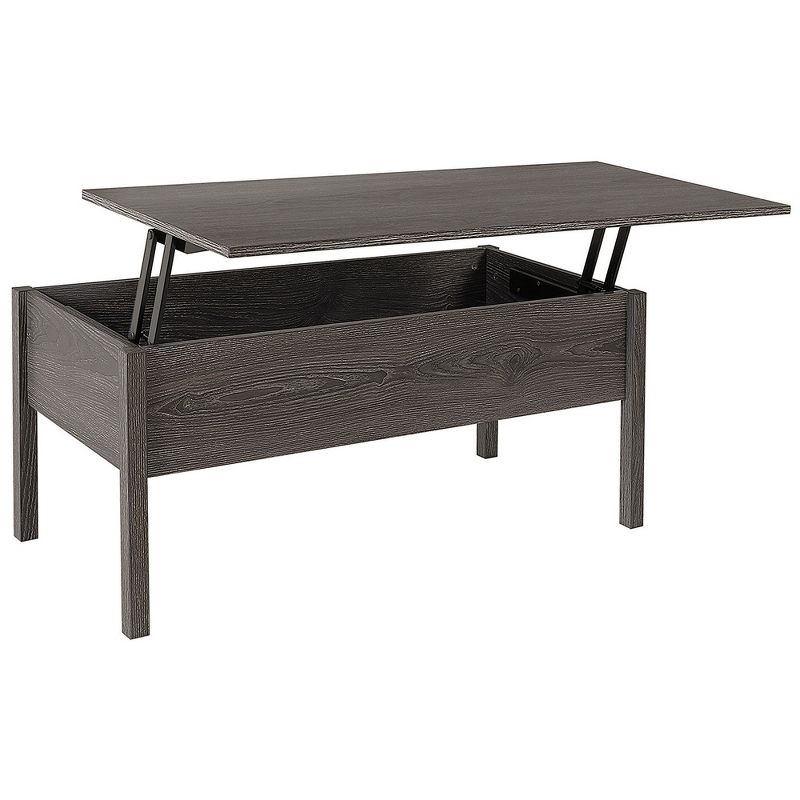 HOMCOM 39" Modern Lift Top Coffee Table Desk With Hidden Storage Compartment for Living Room, 4 of 11