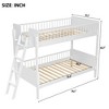 Twin Over Twin Wooden Bunk Bed with 3 Storage Shelves, Interchangeable Left/Right Ladder - ModernLuxe - 4 of 4