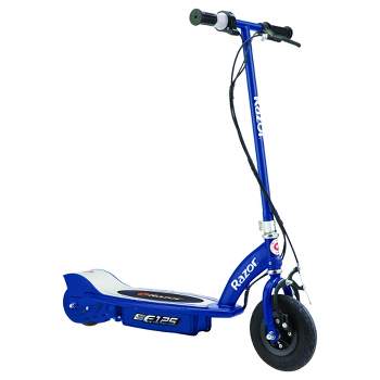 Razor E125 Kids Ride On 24V Motorized Battery Powered Electric Scooter Toy with up to 10 MPH Speed and 8 Inch Pneumatic Tires for Ages 8 Above, Blue